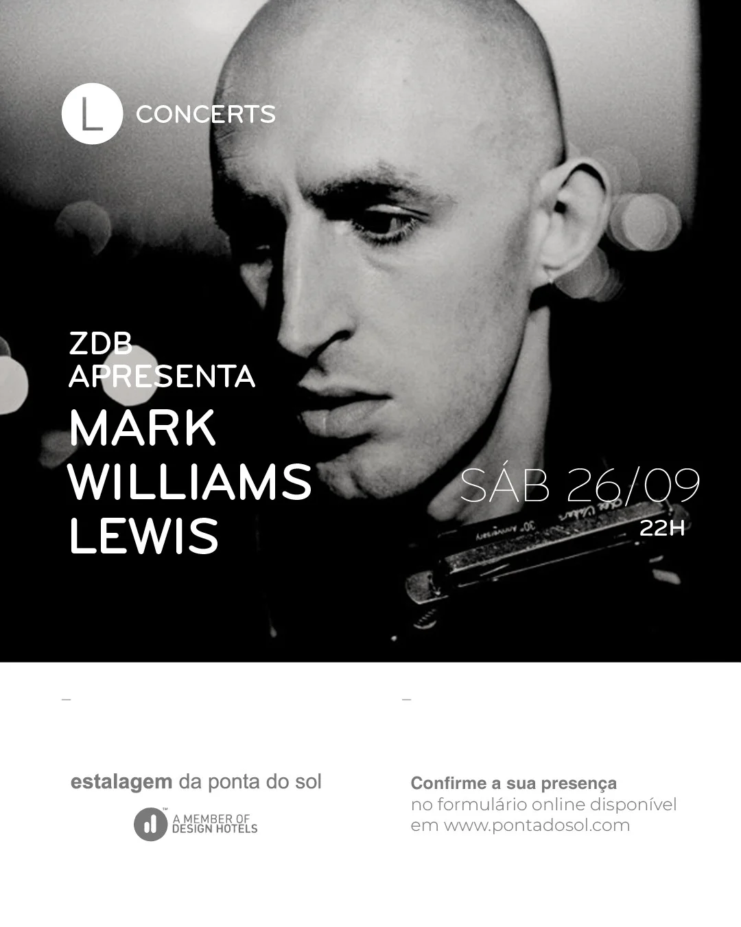 L Concerts - ZDB presents Mark william Lewis | Madeira Unlocked