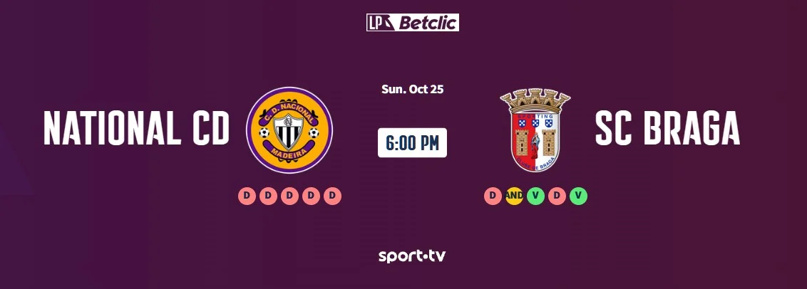 CD Nacional vs SC Braga
