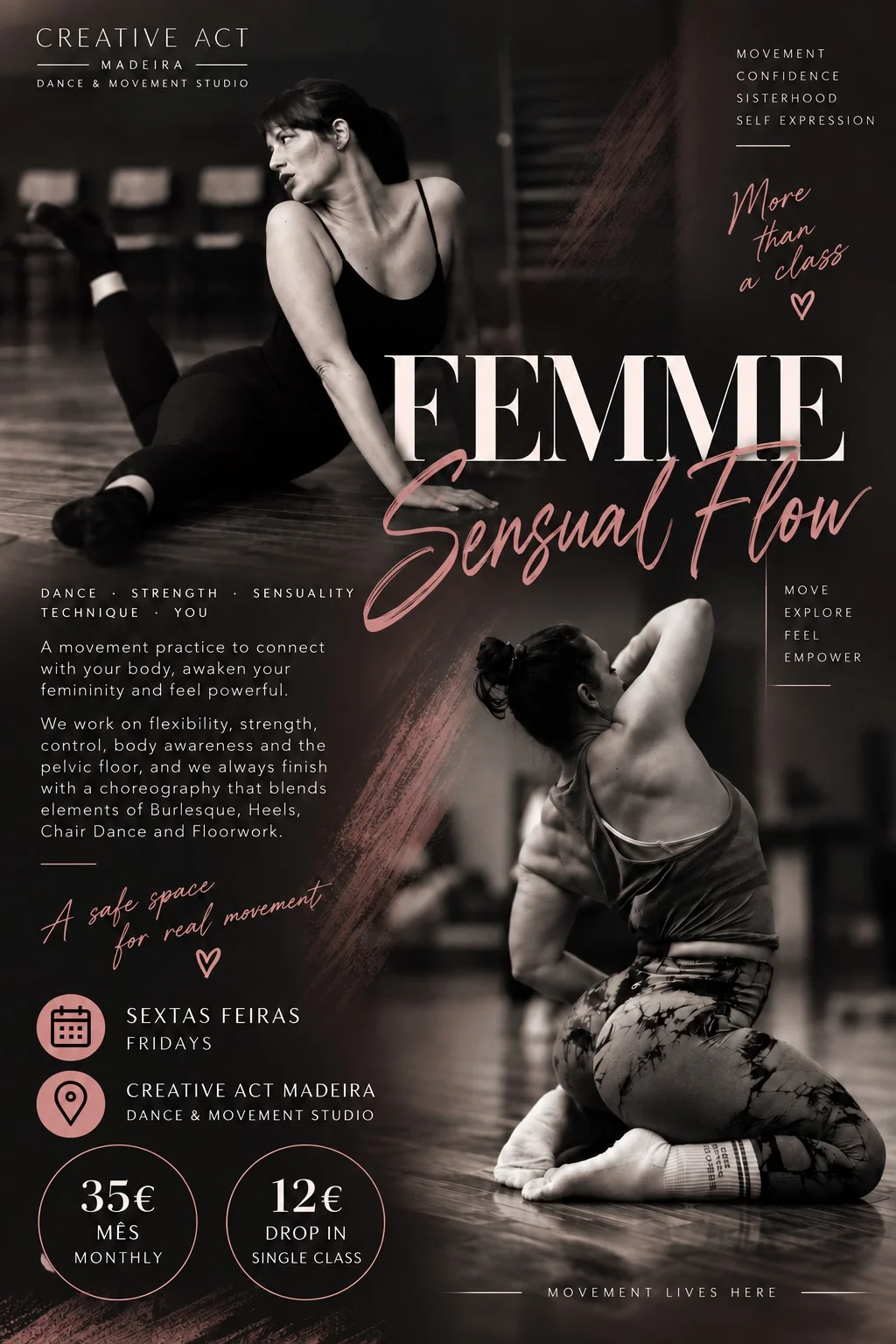 FEMME SENSUAL FLOW · FRIDAY HEELS FOCUS