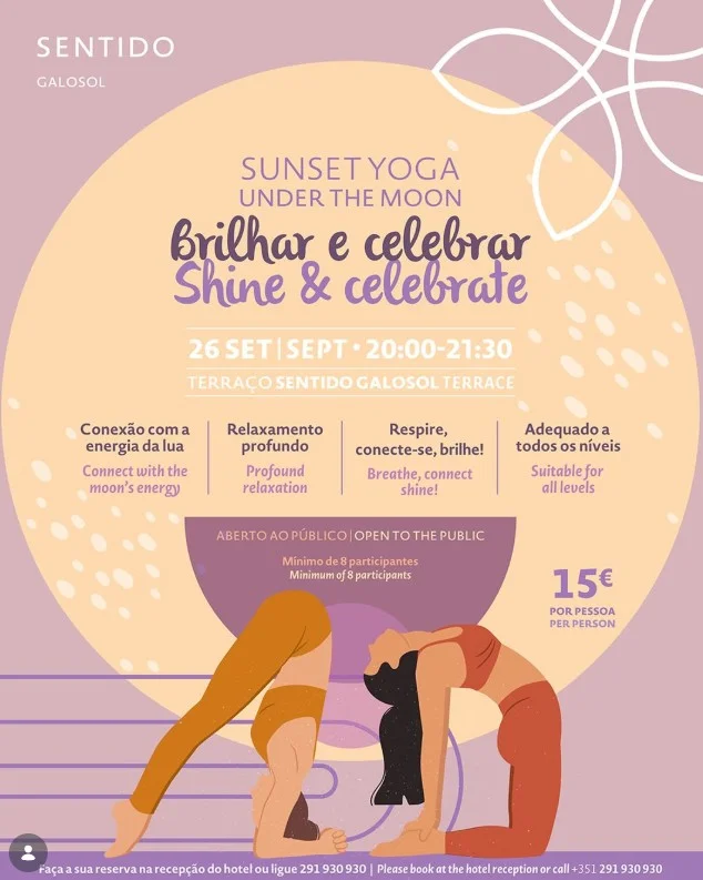 Sunset Yoga Under the Moon